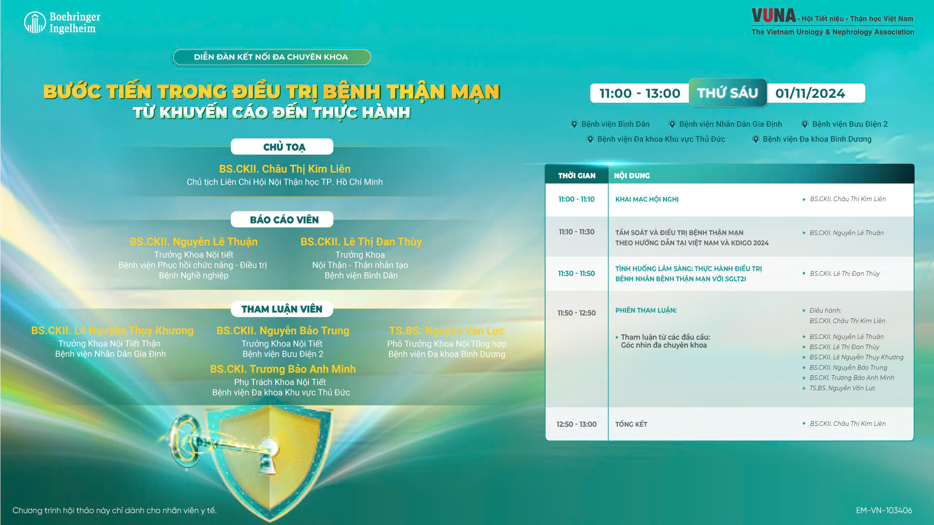 CME 01.11.24: BƯỚC TIẾN TRONG ĐIỀU TRỊ BỆNH THẬN MẠN: TỪ KHUYẾN CÁO ĐẾN THỰC HÀNH